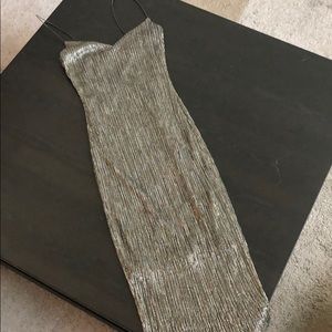 Evening silver dress